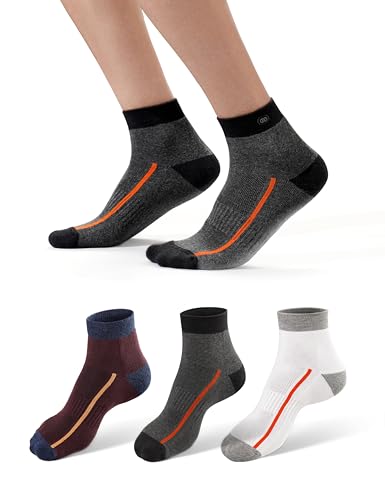 Image of Symbol Premium Men's Cotton Sports Socks Unisex | High Ankle Length | Odour-Free & Anti-bacterial | Cushioned Base | Available in Combo Packs