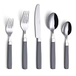 Annova – Annova 20-teiliges Edelstahl-Besteck-Set – farbige Griffe – 