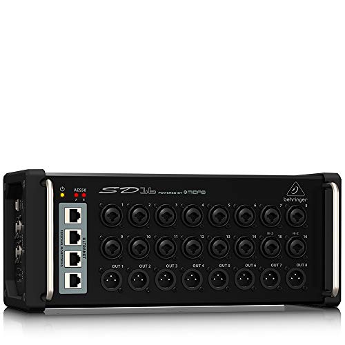 Behringer Sd16 I/O Stage Box With 16 Remote-Controllable Midas Preamps, 8 Outputs, Aes50 Networking And Ultranet Personal Monitoring Hub #TOP2