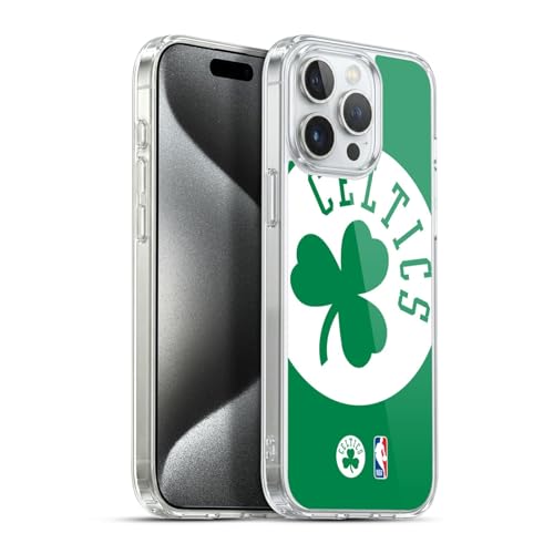 Head Case Designs sous Licence Officielle NBA Surdimensionné Boston Celtics Logo Coque en Gel [Protection de Qualité Militaire] Compatible avec Apple iPhone...
