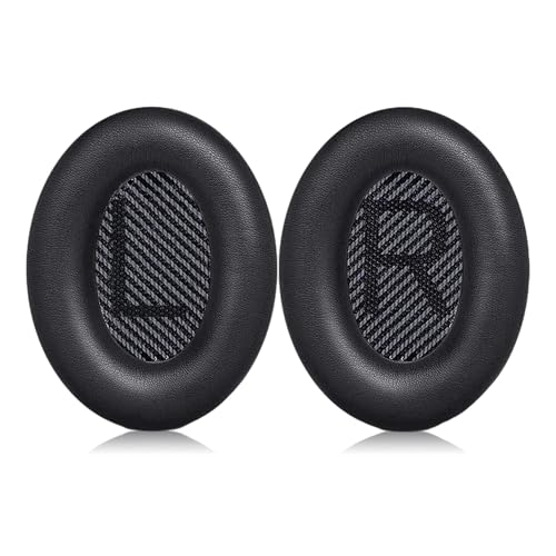 YISH Almohadillas para Bose QuietComfort 35:Almohadillas para Auriculares Proteica y Espuma con Memoria | Compatible con Bose QC35, QC35 II, Ae2, Ae2i, Ae2w, Aislamiento de Ruido (Negro)
