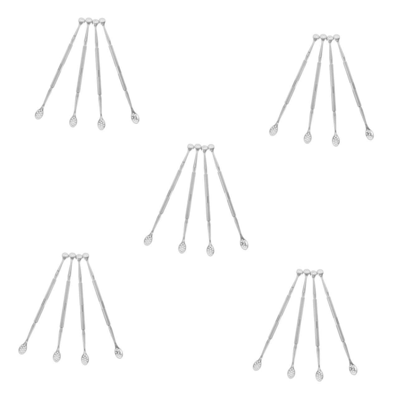 20 Pezzi Strumenti per Cuticole in Acciaio Inossidabile Doppia Punta per Rimozione Morta Trimmer e Pulitore per Unghie Manicure e Pedicure