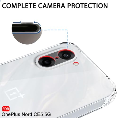 Image of TheGiftKart Back Cover Soft Case for OnePlus Nord CE 5 5G | Best Camera Protection | Inbuilt Dust Plugs & Anti-Slip Grip | Ultra Clear Slim Back Cover Case for OnePlus Nord CE5 (Silicone, Transparent)
