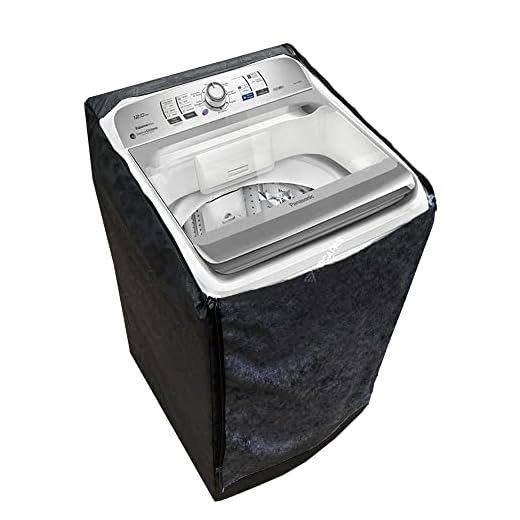 Capa Para Maquina De Lavar Panasonic 12 Kg 14 Kg 16 Kg Estampada Ziper Preta