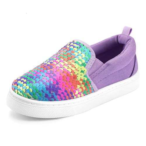 Image of KomForme Toddler Sneakers for Boys and Girls Cartoon Dual Hook and Loops Sneakers Baby Canvas Shoes | Comfortable, Lightweight