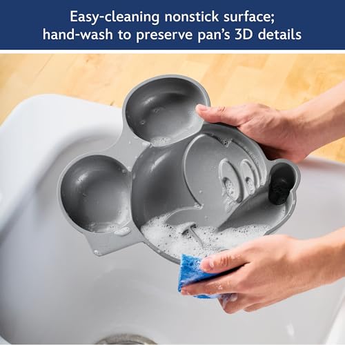 Farberware Disney Bake with Mickey Mouse Nonstick Bakeware Cake Decorating/Baking Dish, 3D Cake Pan - Gray - image 4