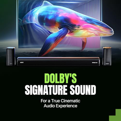 Image of Mivi Superbars Nova 780 Watts Dolby Audio Home Theatre Speaker [New Launch], 5.1 Channel with Big Woofer, 3 Built-in + 2 Satellite Speakers, Multiple EQ, Home Theatre 5.1, Made in India Sound Bar