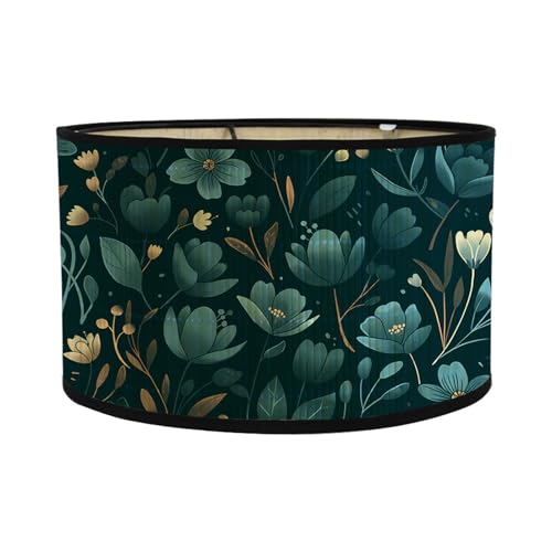 Morbuy Abat Jour en Bambou - Motif Fleurs, Tambour Cylindrique pour Lampe de Table et Sur Pied,...