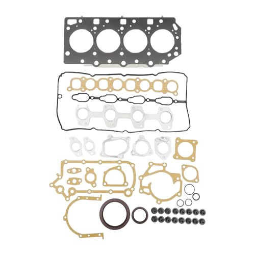 Motoforti Cylinder Head Gasket Kit Engine Valve Gasket Set for Hyundai Engine.D4CB(OLD) Rubber,Metal No.209104AB00 Black