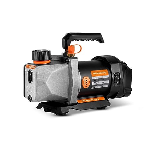 Bomba de vacío inalámbrica para refrigerante, 7 CFM, 5 Pa, 1/2 HP, entrada de aire de 1/4", para aire acondicionado doméstico, compatible con batería de 18 V miniatura 1