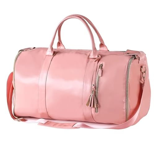 Garment Bags for Travel Duffle, Waterproof Duffle Garment Bag for Travel, 2 in 1 Hanging Suitcase Suit Travel Bags, Garment Bag Duffle Bag Combo, Garment Duffel Bag, Pink Garment Bags for Travel