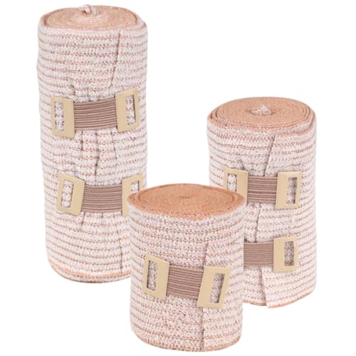 VINTORKY 3 pièces Bandages Élastiques Respirants Bandes Compressives Souples Soutien Confortable et Circulation Améliorée pour Jambes Bras et Articulations