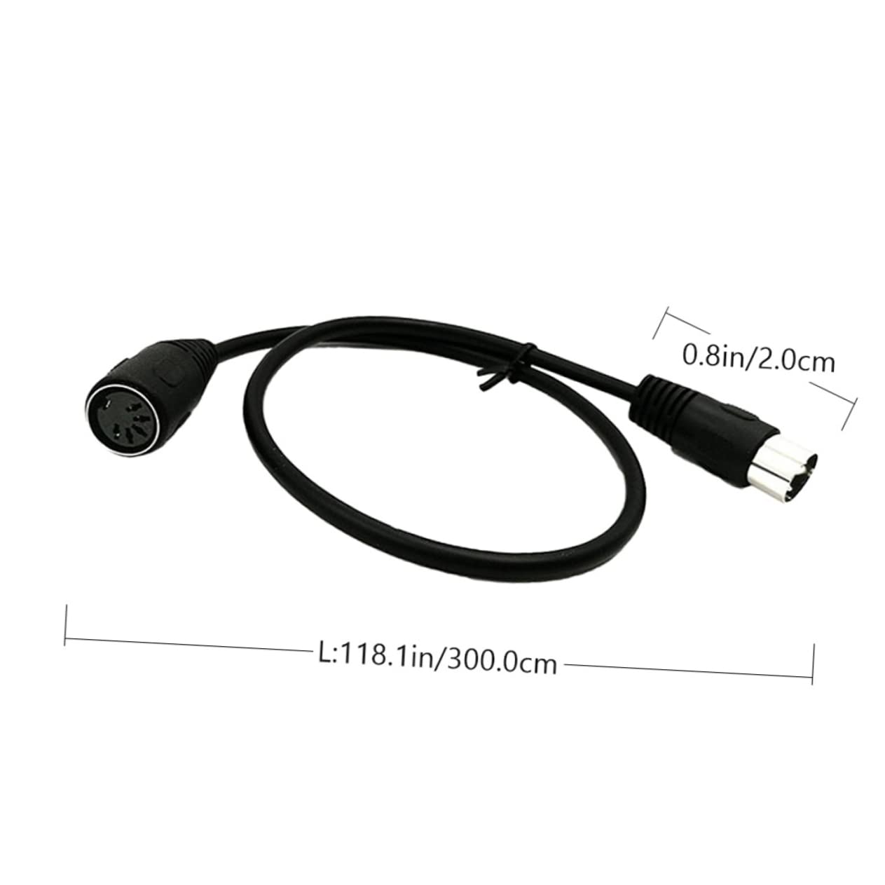 GOOHOCHY 1pc Pin Midi Extension Cable Reliable Audio Accessory for Keyboards Synthesizers and Electronic Instruments Stable and Durable Design for Convenient Audio Transfer