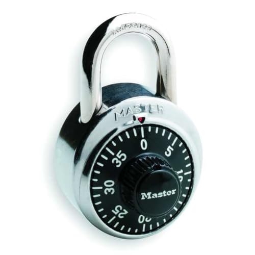Cadenas Master Lock 1500T acier trempé noir combinaison 3 chiffres pour casier de sport