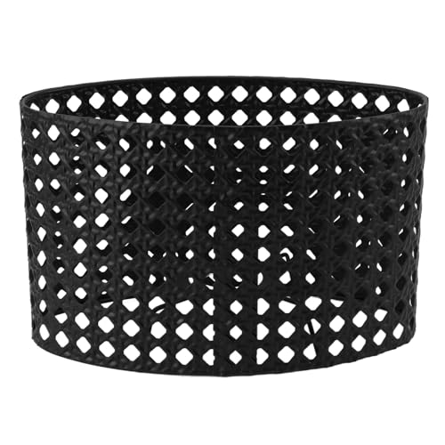 Metal Lamp Shade, Iron Hollow Oval Lampshade Compatible with E27 E14 Caliber Lampholders Universal Vintage Table Lampshade Replacement for Floor Light, Bedside Chandelier Wall (Black)