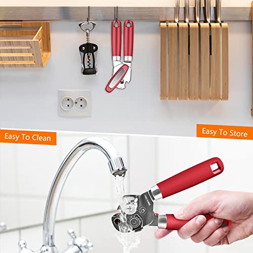 Outway Can Opener,Professional 3-In-1 Multifunctional Manual Can Openers Bottle Opener,Kitchen Durable Stainless Steel Heavy Duty Can Opener Manual Can Opener Smooth Edge For Kitchen Seniors Friendly #TOP3