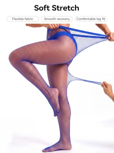 Image of ZINTEDI 2 Pairs Womens Fishnet Stockings High Waist Tights Fishnets Fishnet Tights for Women