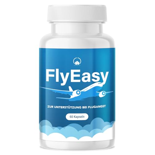 Saint Nutrition® FlyEasy – Reisetabletten - Pflanzliche Unterstützung für eine entspannte Flugerfahrung – Ideal für Reisende mit Flugangst – Natürliche Inhaltsstoffe - 60 Tabletten