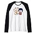 Giapponese Kokeshi bambola Maneki Neko Lucky Beckoning Cat Maglia con Maniche Raglan