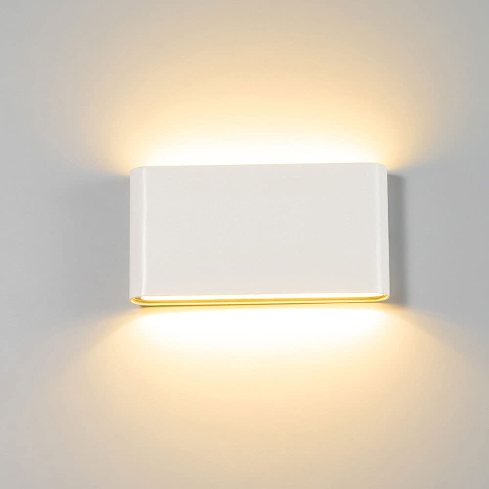 SXSCARKX LED Outdoor Rectangle Wall Lantern Waterproof and Moisture-Proof Sconce Two-Way Luminous Design Light Ultra-Thin