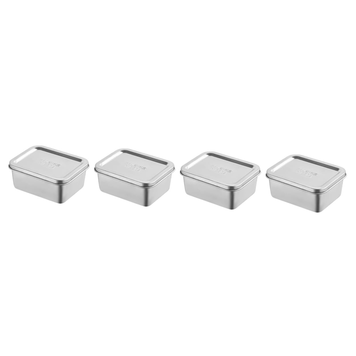 TOPBATHY 4pcs Stainless Steel Sample Boxes for Food Storage Capacity for School Canteen Use Food Containers