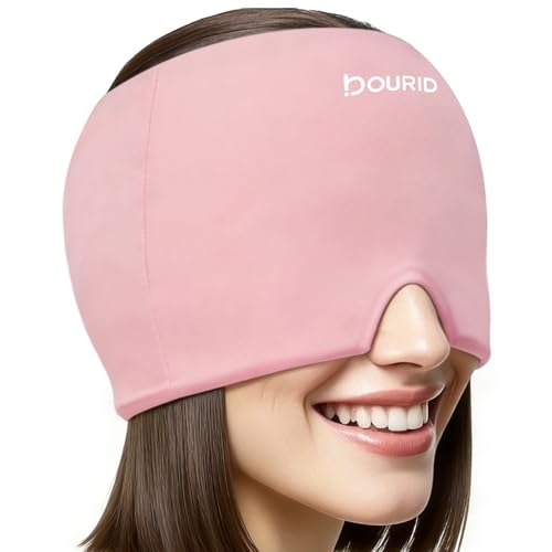 Headache Relief Cap, Tasteless Cooling Gel Migraine Relief Cap Mask Product, Migraine Cap for Relieve Pressure, Hangover, Tension, Eye Edema