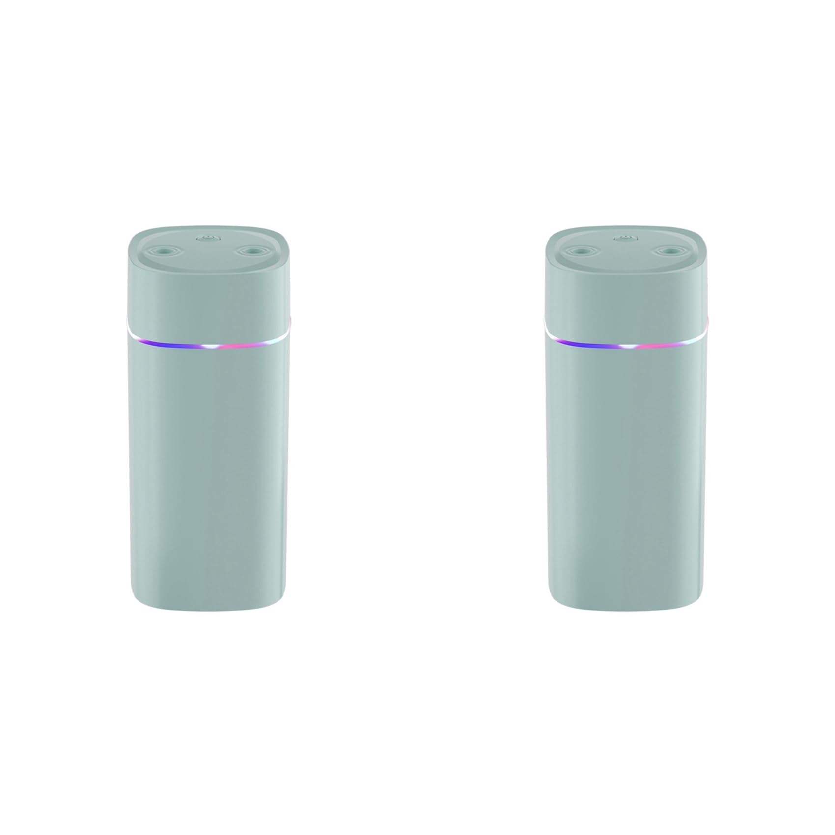 Hndhbfgrt 2X Colorful Night Light Small Humidifier Double Air Atomizer USB Silent Home Humidifier Purifying Air Green