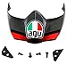 AGV Helmet Visor for AX-8 Dual Sport/EVO - Black/Silver/Red 0132-0872