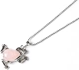 jewelry Collar colgante de cristal, collar de piedra de cristal del color de rosa natural delicadeza de rosa encantadora gargantilla reiki amuleto collar de collar de chakra yoga joya de joya para