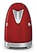 Smeg KLF02RDUS 50's Retro Style Variable Temperature Kettle, Red