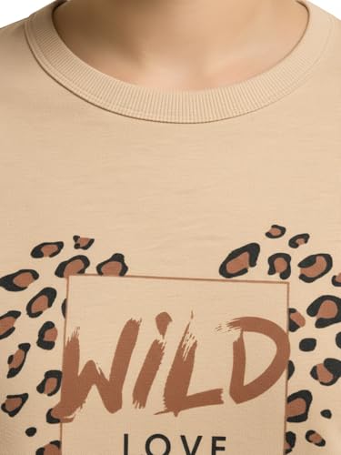 Image of HELLCAT Mulitcolor Trendy Printed Body Fit T-Shirt for Women | Pack of 1 T-Shirt