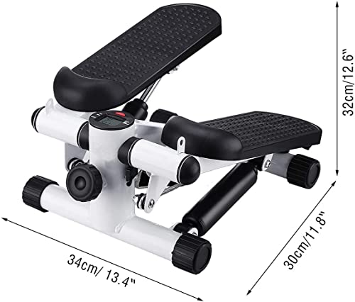 Mini Fitness Leg Stepper, Men and Women Stepper Cardio Exercise Trainer, Monitor and Resistance Bands Stepper Exercises Equipment, Mini Stair Stepping Exercise Without Installation - White 8 41wXPvDo8ZL