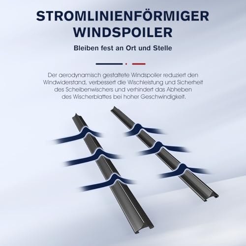 GEARMONSTER Scheibenwischer Wischerblätter Vorne + Hinten Satz Autoscheibenwischer Heckscheibenwischer Wischerblätter-Set für VW LUPO 1998-2003 (3er Set: 525mm/475mm/300mm）