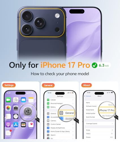 Image of FNTCASE for iPhone 17 Pro Case: [Compatible with Magsafe] Translucent Matte Cases with [Full Camera Protection] [Screen Protector] Military Grade Shockproof Protective Phone Cover - Purple
