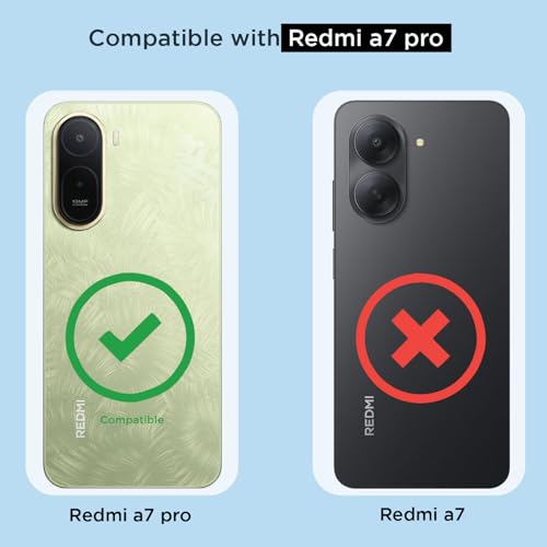 Image of Amazon Basics Back Cover for Redmi A7 Pro /Poco C85x 5G Mag-Safe Shockproof PC + TPU Protective Case Magnetic Support Bumper Case (Transparent Mag-Safe)