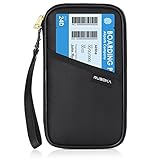 Feuerfeste RFID-blockierende Reisepasshülle (10,9 x 21,8 cm), Familie mehrere Reisepasshalter, Abdeckung, Tasche, Geldtasche, Nassfest, Reisedokumenten-Organizer, Kreditkarten-Clutch-Tasche