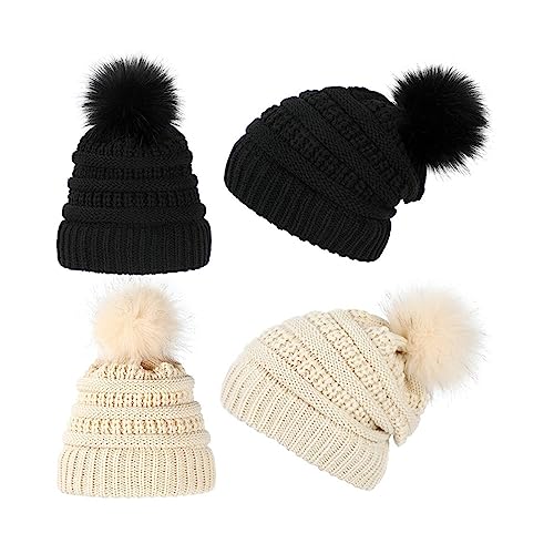 Chapeau bonnet avec cheveux bouclés amovibles pour masquer la perte de volume