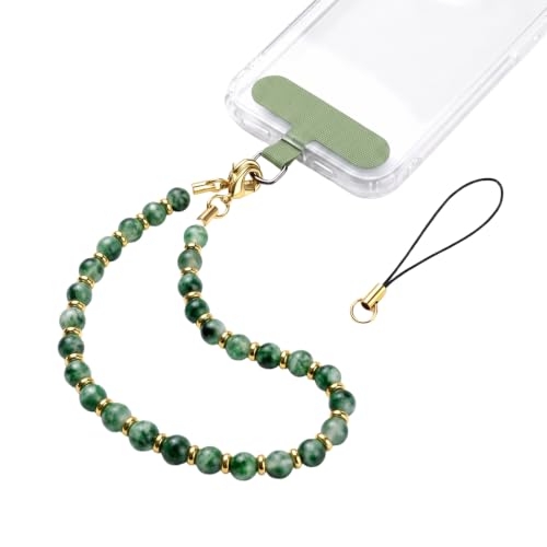 shuielai Marble Beaded Phone Wrist Strap Cellphone Lanyard With Tether Tab Hands Free Wristlet Bracelet - image 1