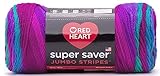 Red Heart Super Saver Jumbo Polo Stripe Yarn - 1 Pack of 283g/14oz - Acrylic - 4 Medium (Worsted) - 482 Yards - Knitting/Crochet