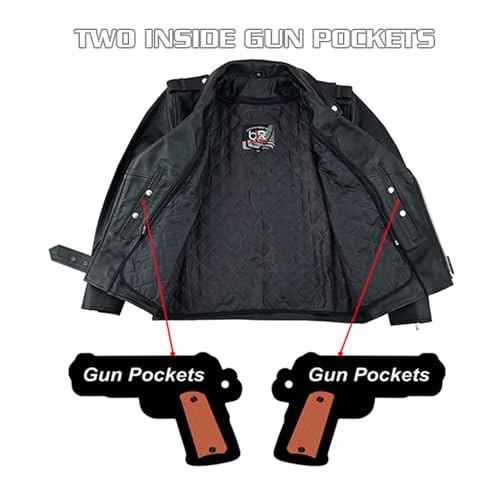 Men's Motorcycle Brando Leather Jacket 100% Cowhide Distressed Zip Up Leather Side Lacing Motorbike Jackets2