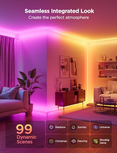 Govee RGBIC Neon LED Strip Light for Skirting Board, 5M Neon Rope Light for Wall Lines & Corners, Work with Matter, LED Rope for Living Room, Corridor - Image 4