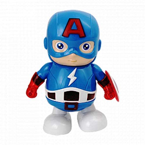 urban creation super hero legends robot action figure toy, moves front, back, rotate 360 degrees with sound & light effect for kids- Multi color