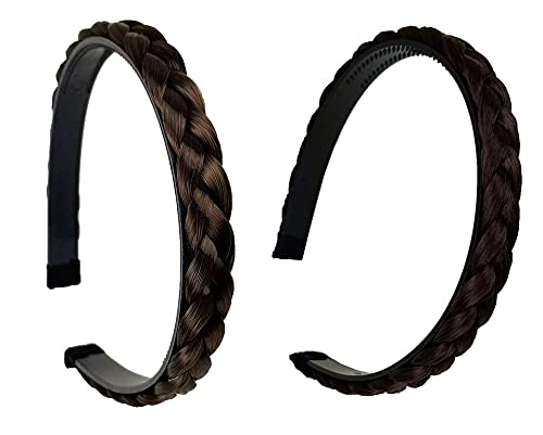 CFM Women Wigs 2 Pcs Synthetic Hair Braided Hair Headbands Hair Hoop Hair Loop Hair Clasp Hair Band Hair Accessories Dress Accessories for and Girls (Black) (B091N6JVG2) Amazon Price History, Amazon Price Tracker