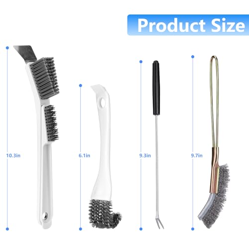 XANGNIER Bird Cage Cleaner Brush Kit,Bird Poop Remover Cleaning Tools Set Accessories for Small,Medium,Large,Tall,Stainless Steel,Parakeet,Budgie,African Grey Parrot,Cockatoo Birds Cage Accessories