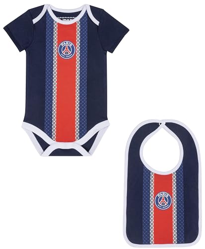 PSG Body Bavoir bébé garçon Collection Officielle Paris Saint Germain - 3 Mois