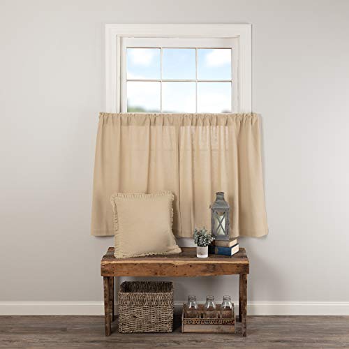VHC-Brands-Burlap-Vintage-Farmhouse-Kitchen-Curtains-36-Long-Tier-Pair-Beige-Set-of-2 VHC Brands Burlap Vintage Farmhouse Kitchen Curtains 36 Long Tier Pair Beige Set of 2