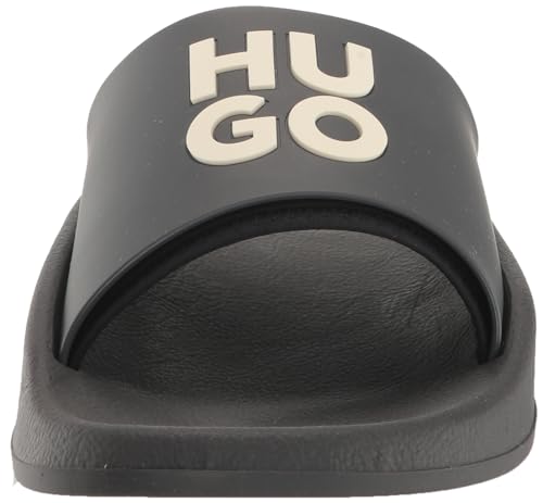 Image of HUGO Men's Stacked Logo Slide Sandal