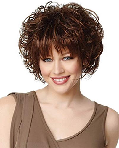Parrucca da Donna Parrucca per Capelli Ricci Corti...