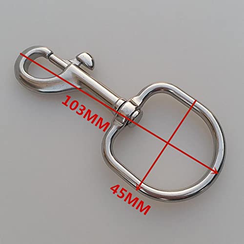 Clip giratorio de acero inoxidable 316 con ojo D para buceo 4