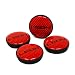 Produktbild Finest Folia 4X Nabendeckel Leon 55mm ABS Kunststoff OEM Qualität Gel Emblem Aluminum Deckel (Carbon Rot, Schwarz Eloxiert)